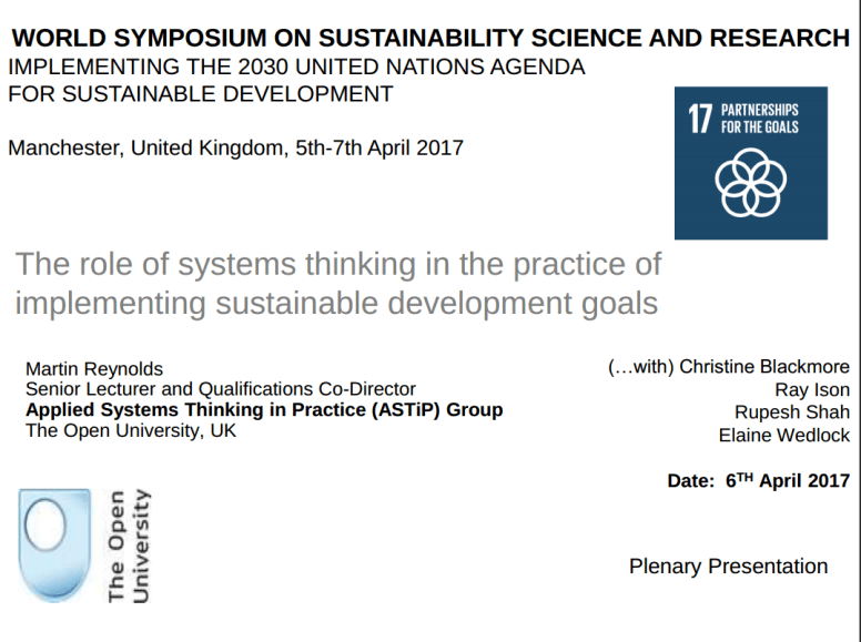 World Symposium on Sustainability Science and Research